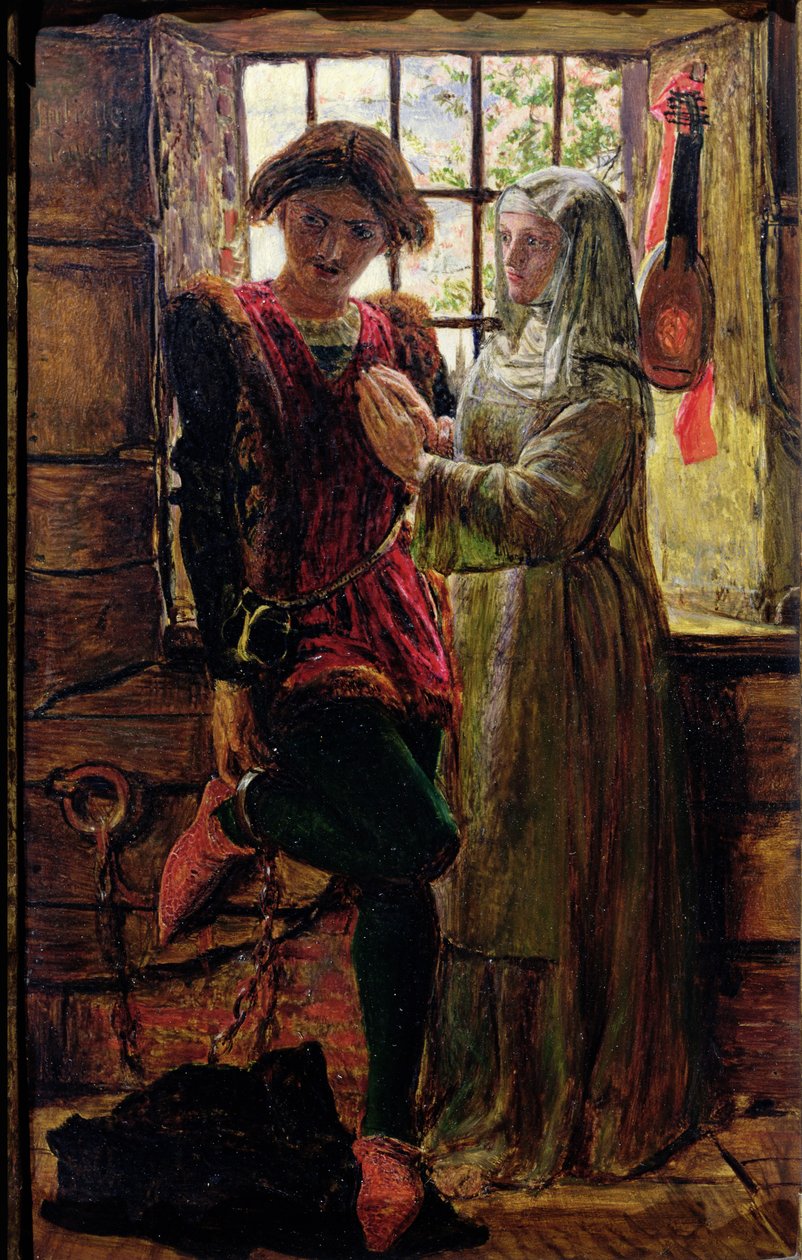 Claudio och Isabella (panel) av William Holman Hunt