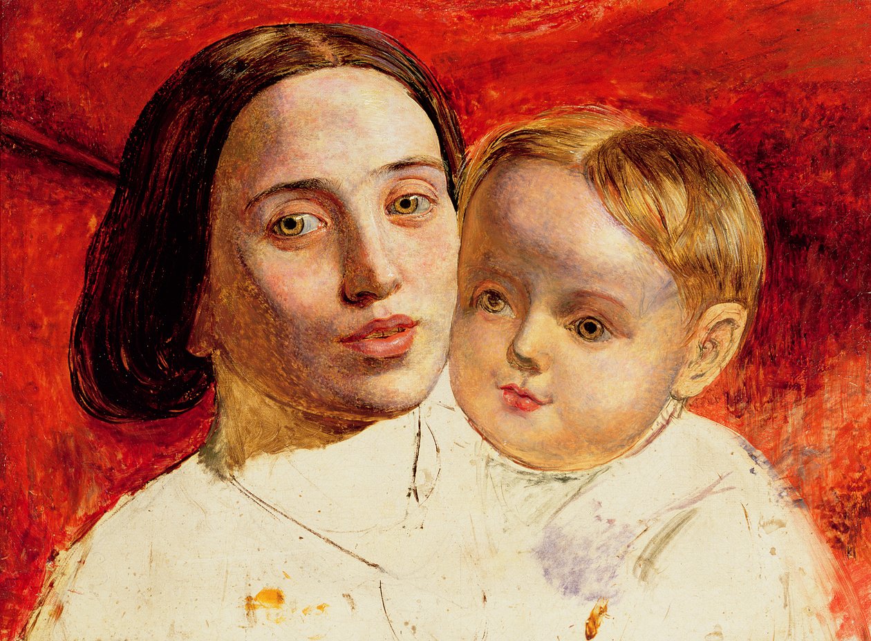 Artists syster, Mrs Sarah Wilson och hennes barn av William Holman Hunt