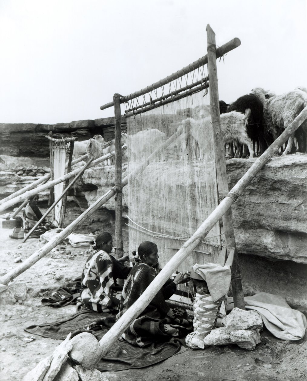 Navajovävare, ca 1914 av William Carpenter