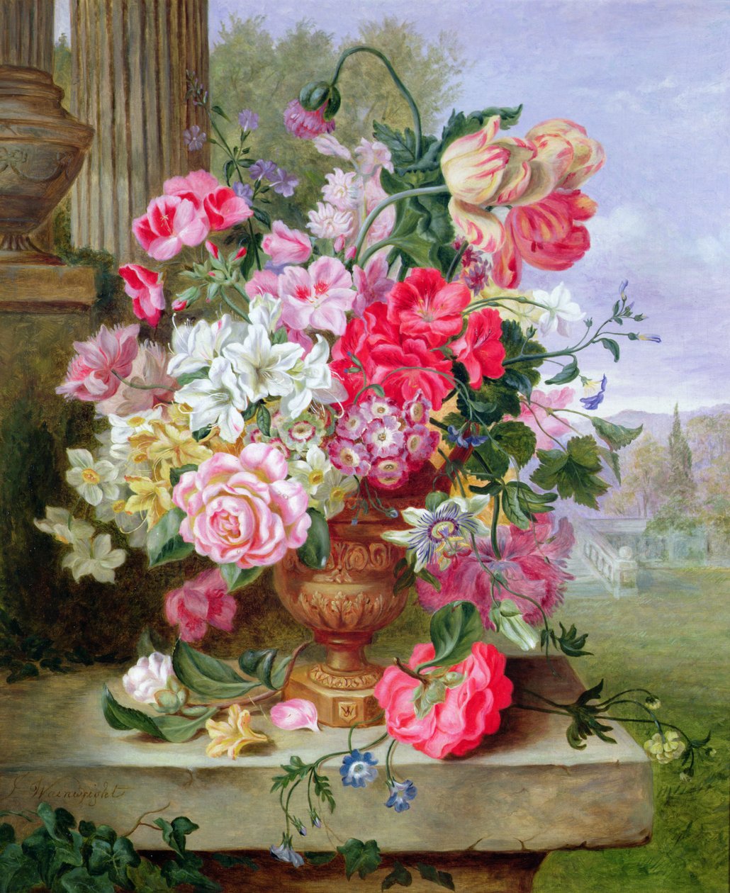 Stilleben av blommor av John Wainwright