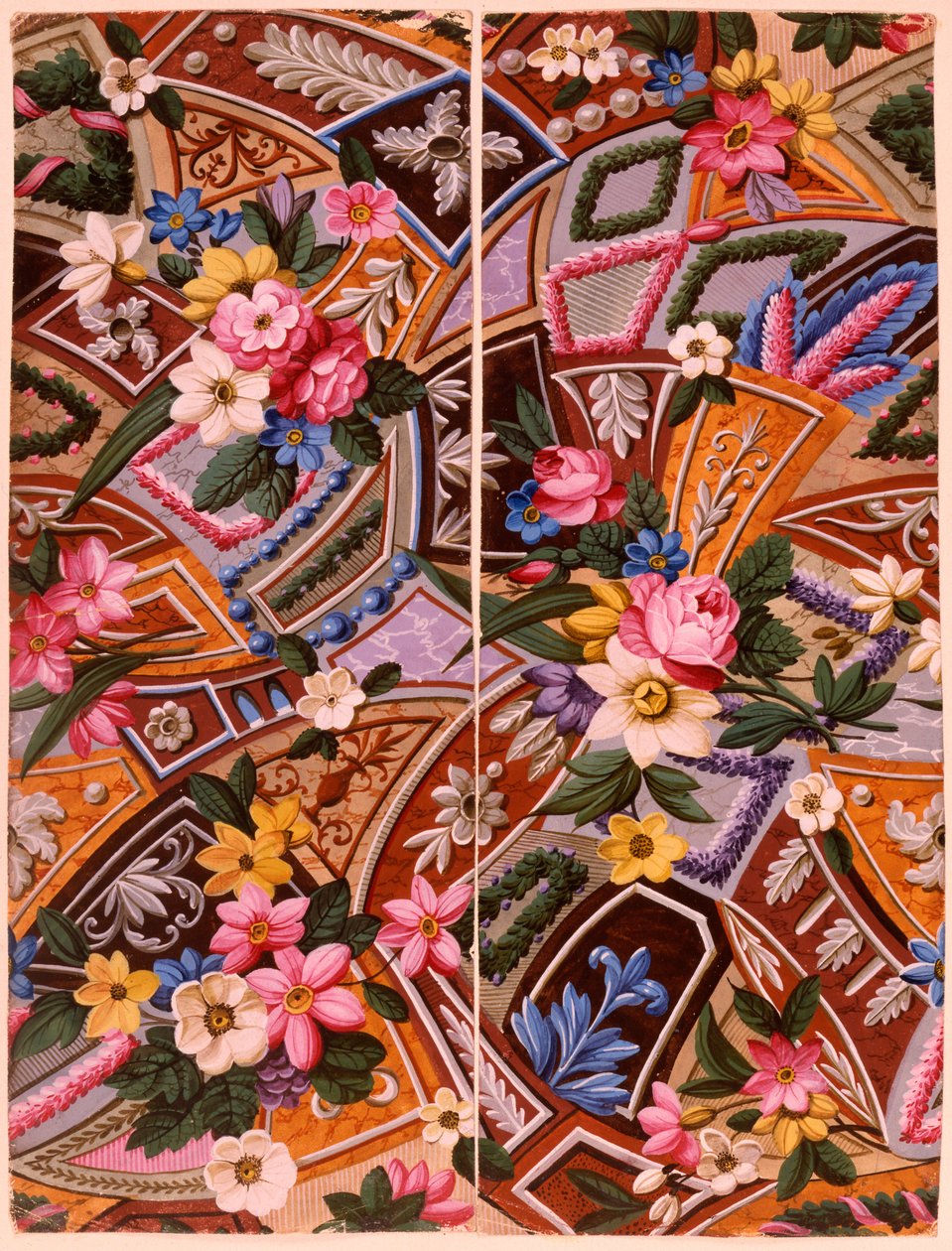 Textildesign, ca 1788-92 av William Kilburn
