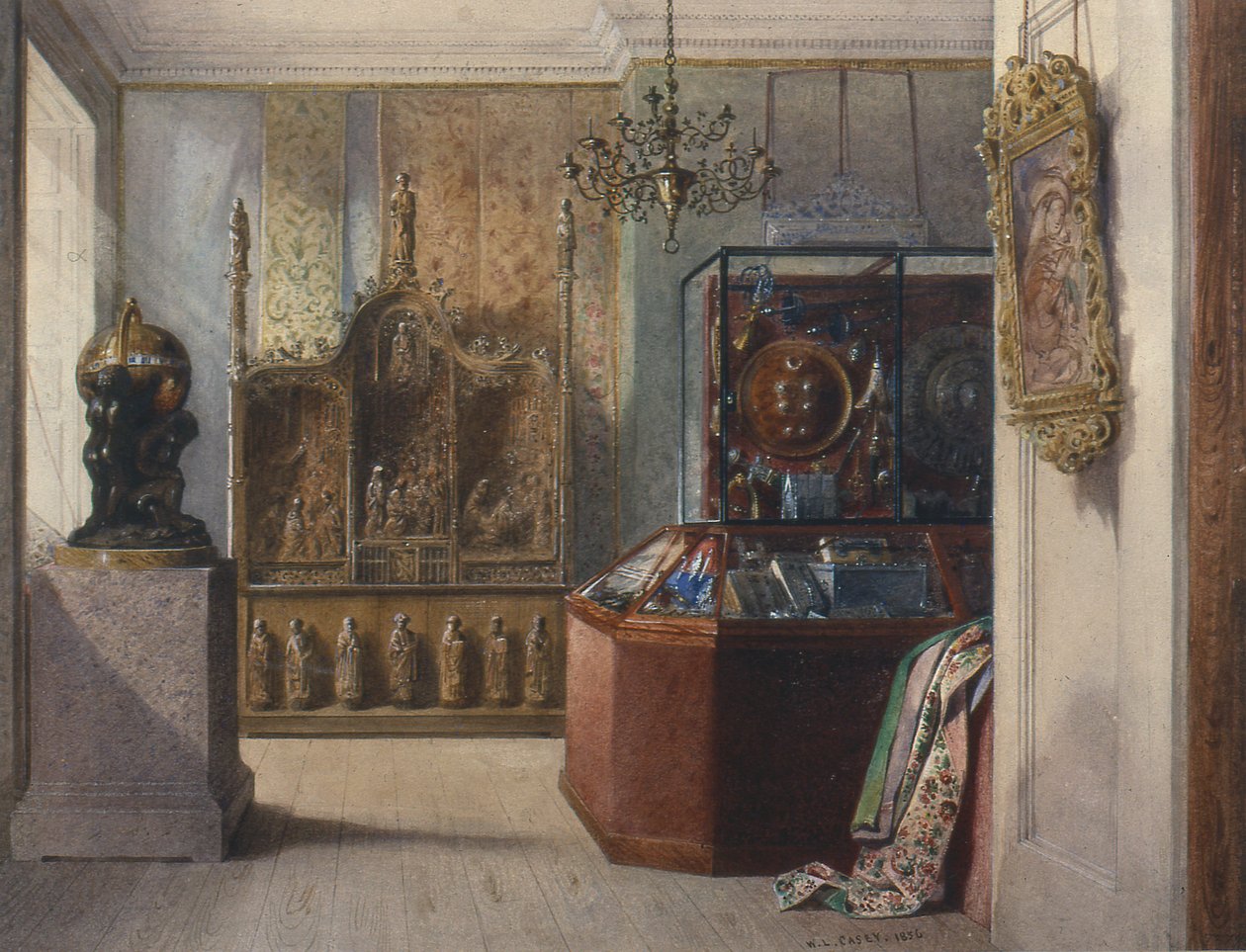 Marlborough House: Första rummet (ritning) av William Linnaeus Casey