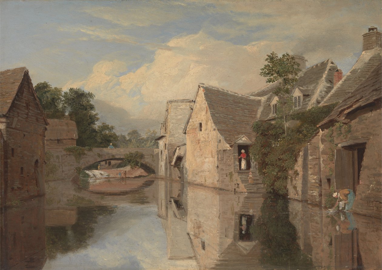Cottages by a River av William Linton