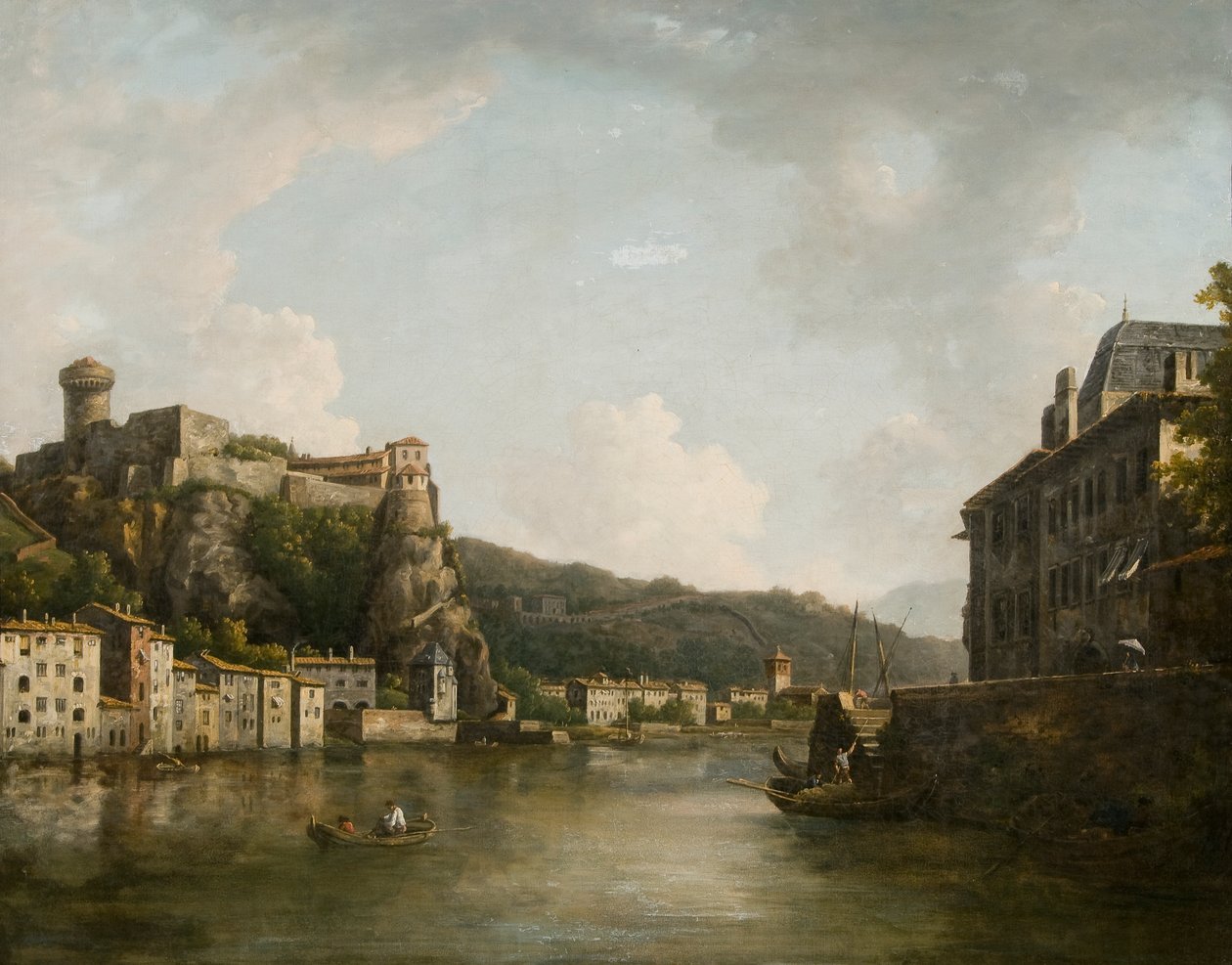Utsikt över Chateau de Pierre-Encise vid Rhône, Lyon av William Marlow