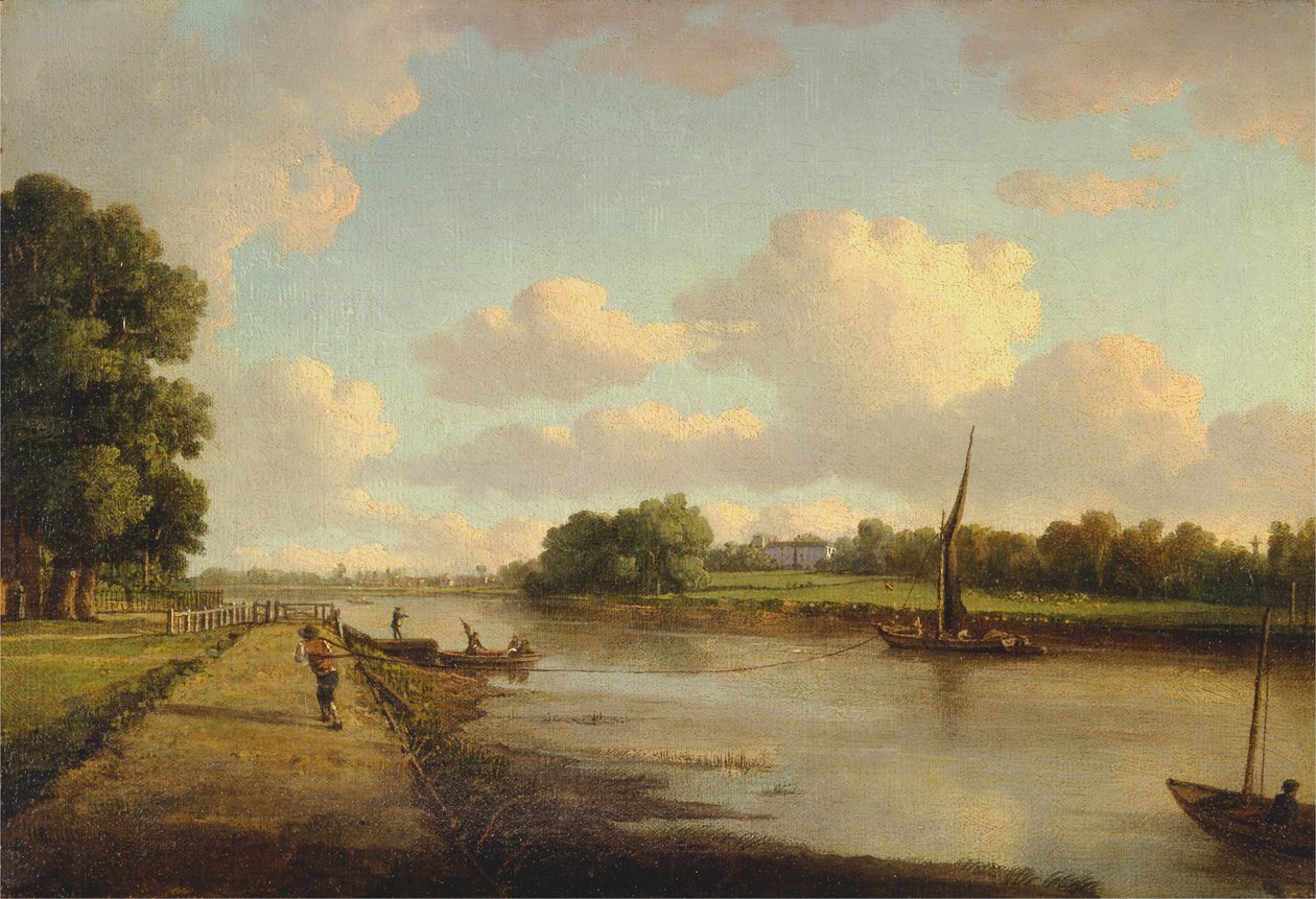 View on the River Thames at Richmond av William Marlow