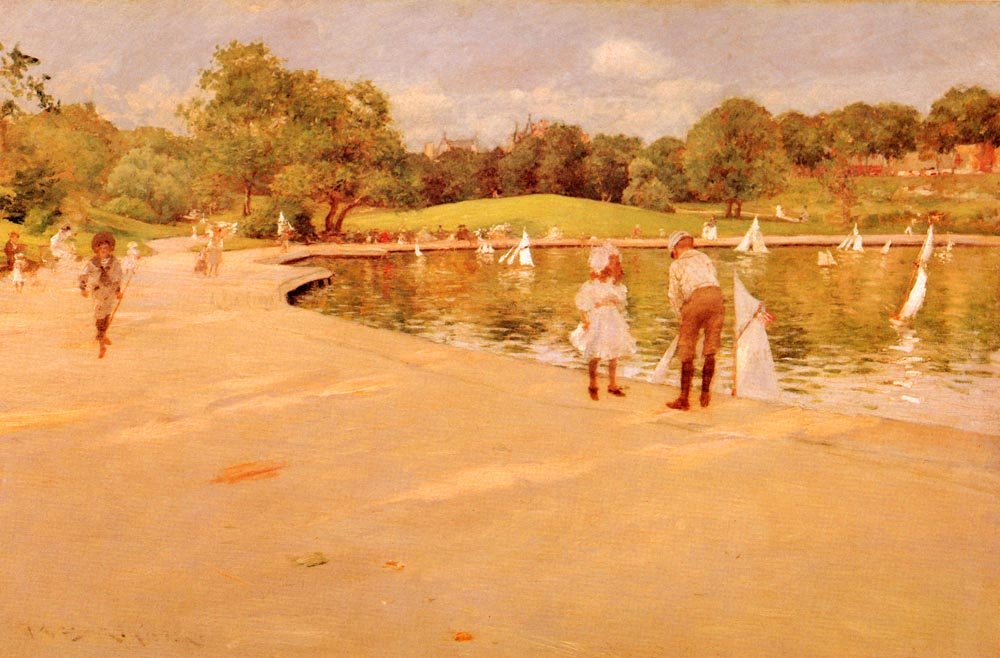  Lilliputian Boat-Laken av William Merritt Chase