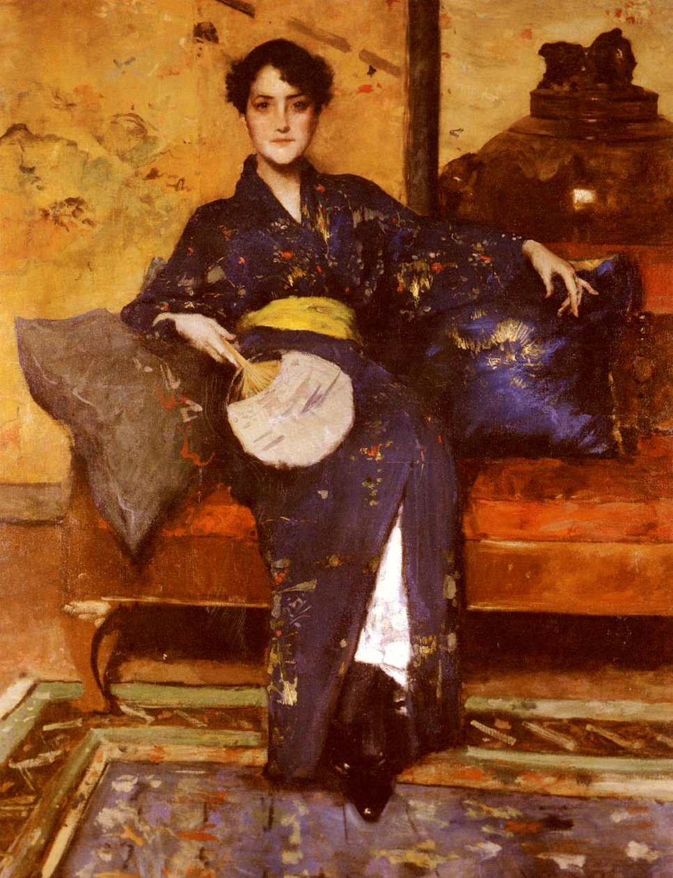  The Blue Kimonon av William Merritt Chase