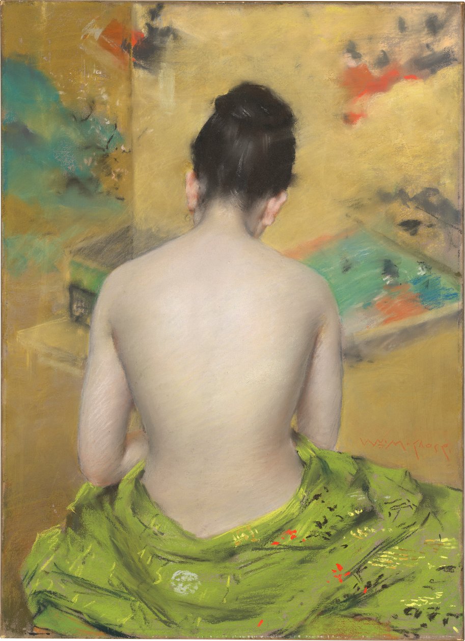 Baksida av en naken av William Merritt Chase