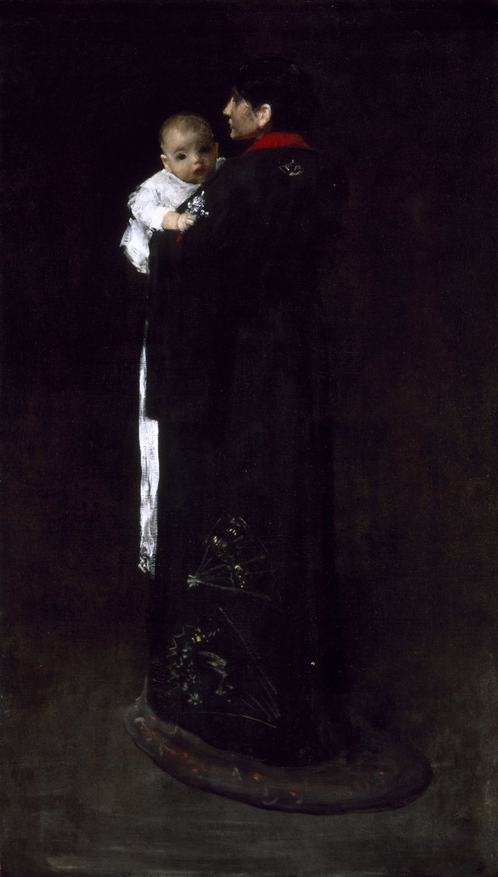 Mamma och barn av William Merritt Chase
