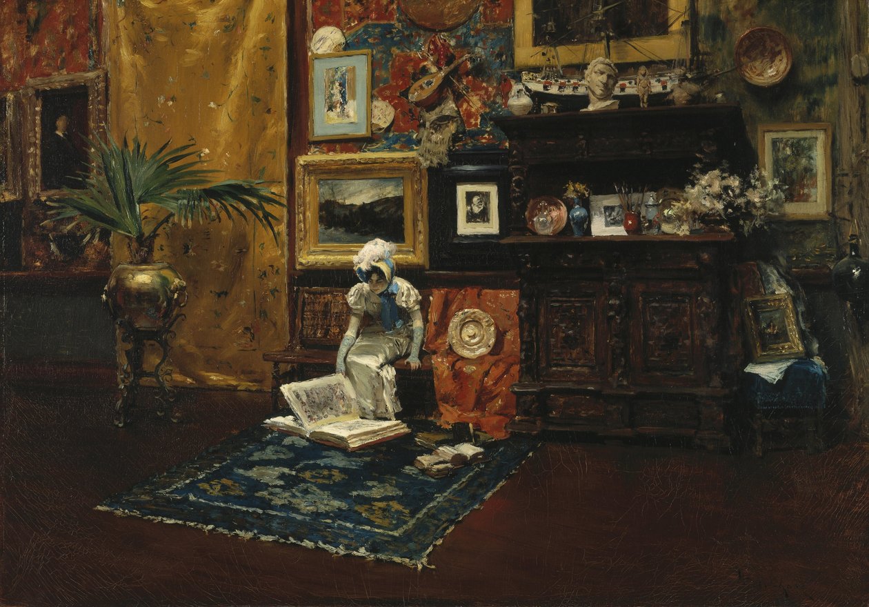 Studio interiör av William Merritt Chase