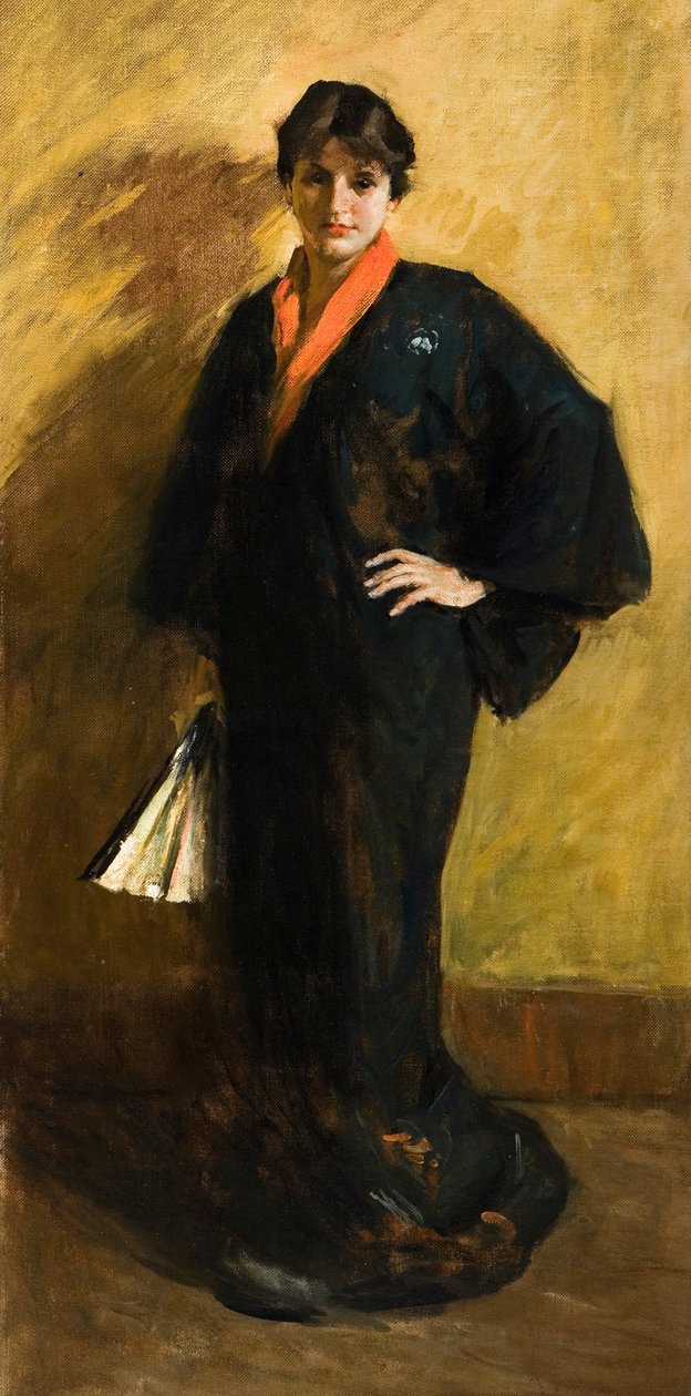 Den blå Kimono av William Merritt Chase