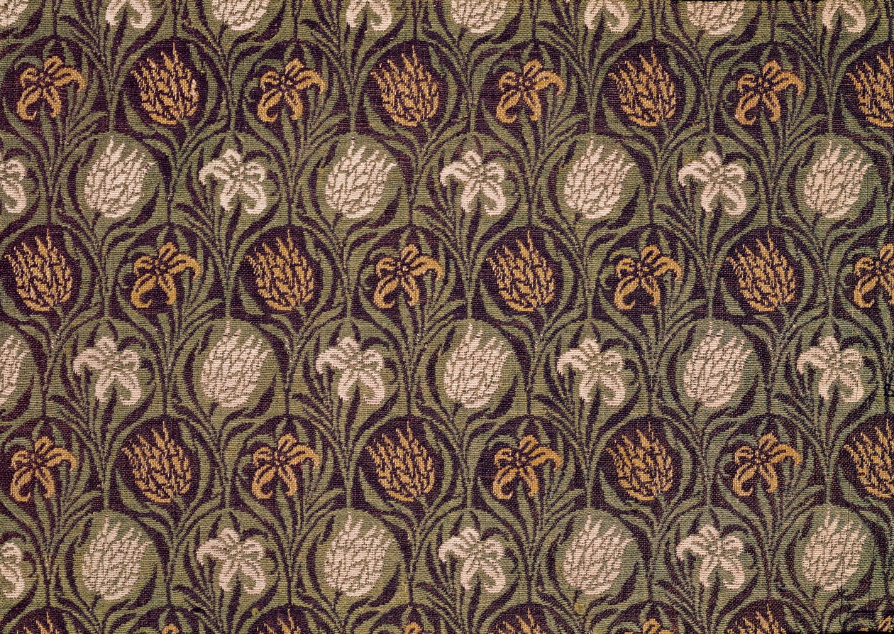 Fragment av Ingrain-mattan, ca 1870 (ull) av William Morris