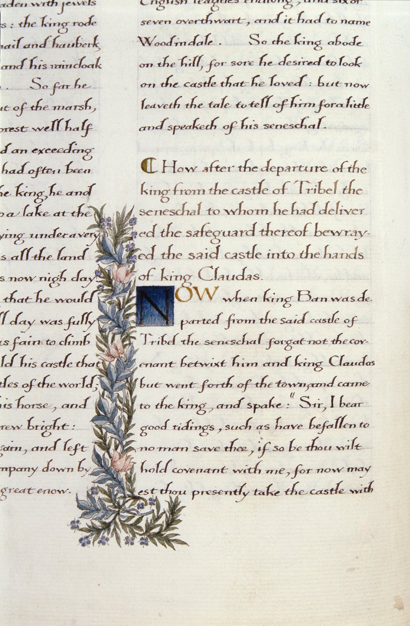 Ett av två fragment från Lancelot du Lac (re 223038) av William Morris