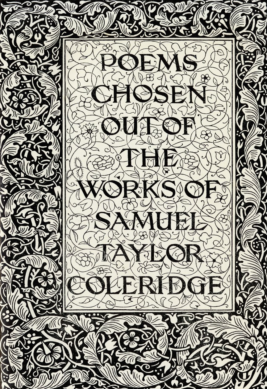 Siddekoration för "Poems Chosen out of the Works of Samuel Taylor Coleridge", publicerad av Kelmscott Press av William Morris