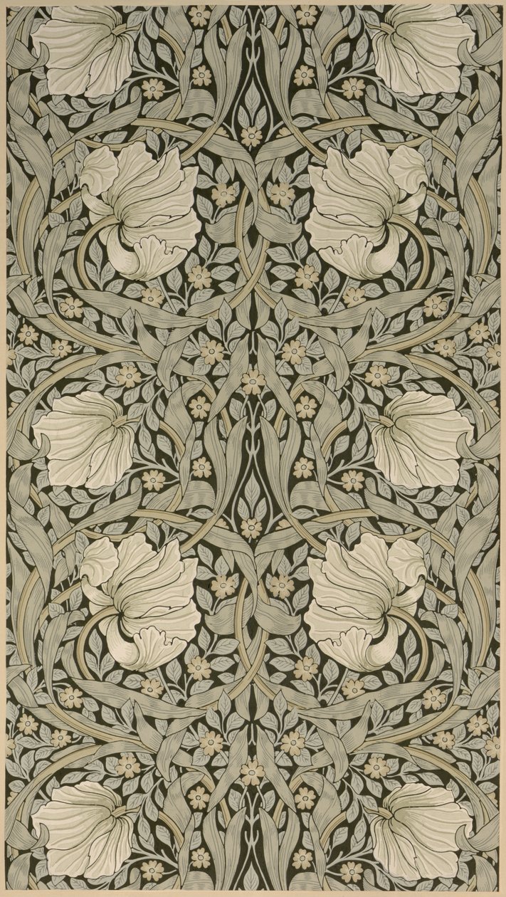 Pimpernel wallpaper design, 1876, manufactured by Jeffrey & Co, Islington, av William Morris