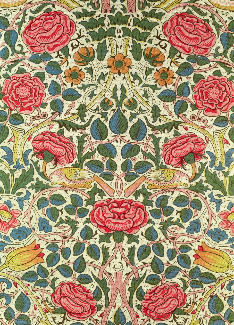 "Rose", 1883 (tryckt bomull) av William Morris