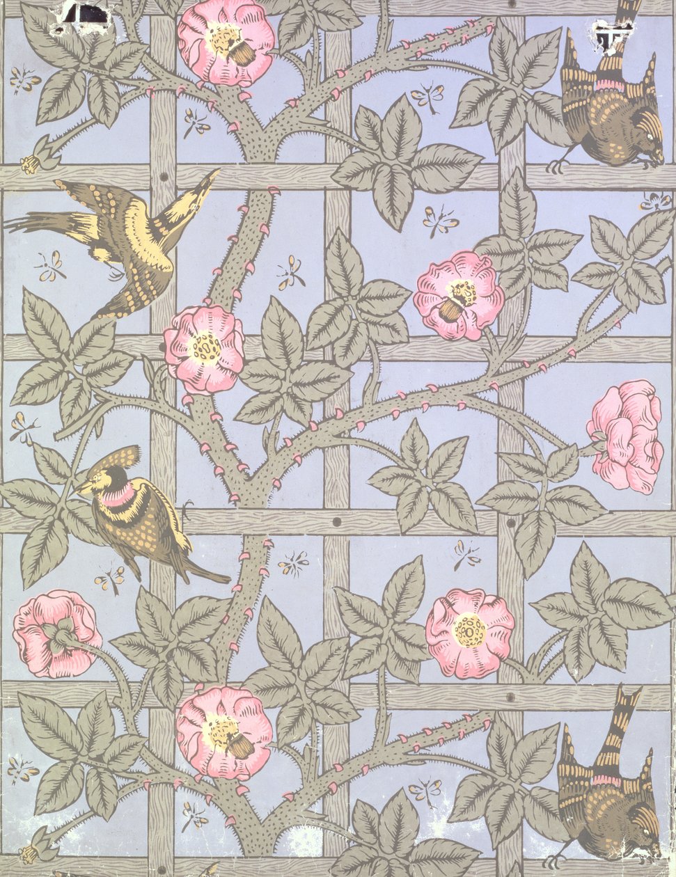 Tapetmönster "Trellis", 1864 av William Morris