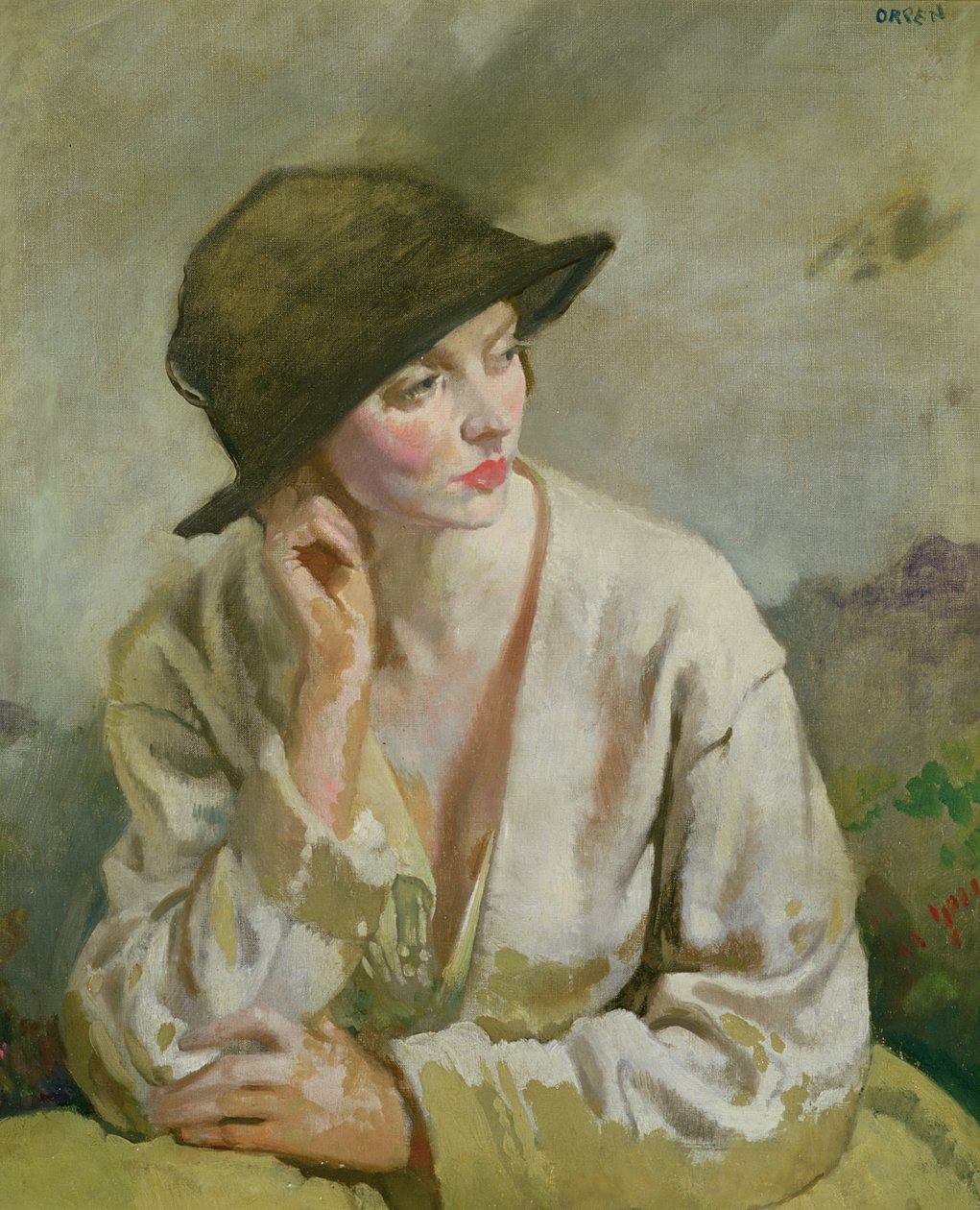 Porträtt av fröken Sinclair av William Orpen