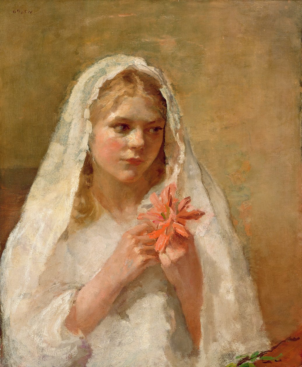 Första kommunionen - konstnärens dotter av William Orpen