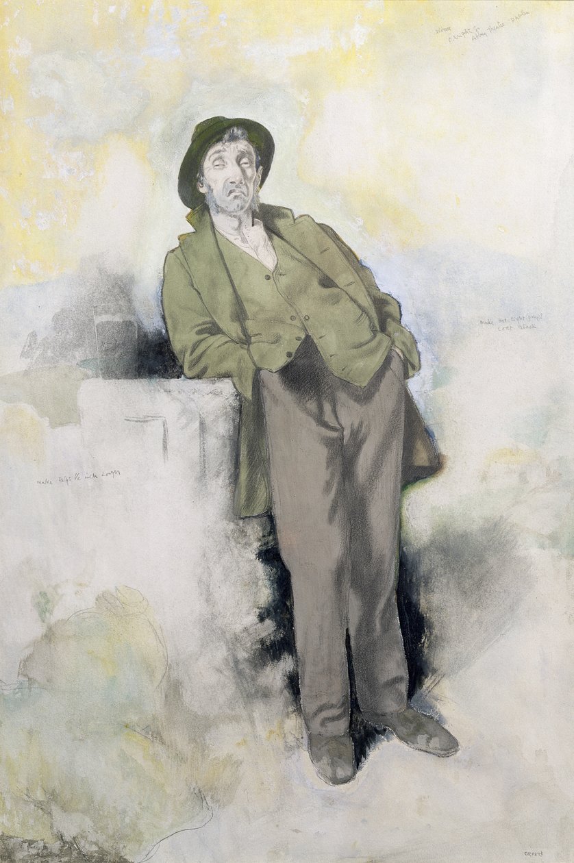 Luffaren (penna och wc på papper) av William Orpen