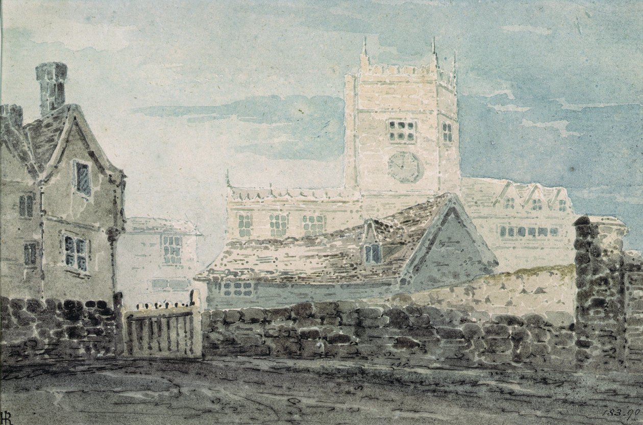 Skolen, Shrewsbury (akvarel) swed av William Pearson