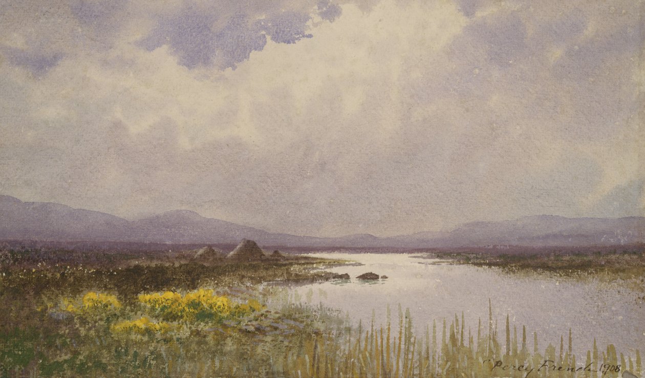 Connemara Landscape, 1908 (wc på papper) av William Percy French