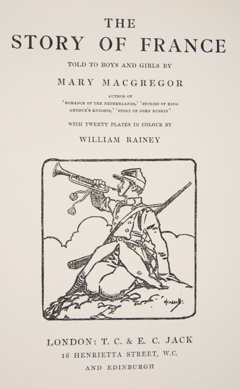 Frontispice till "The Story of France Told to Boys and Girls" av Mary Macgregor, 1920 av William Rainey