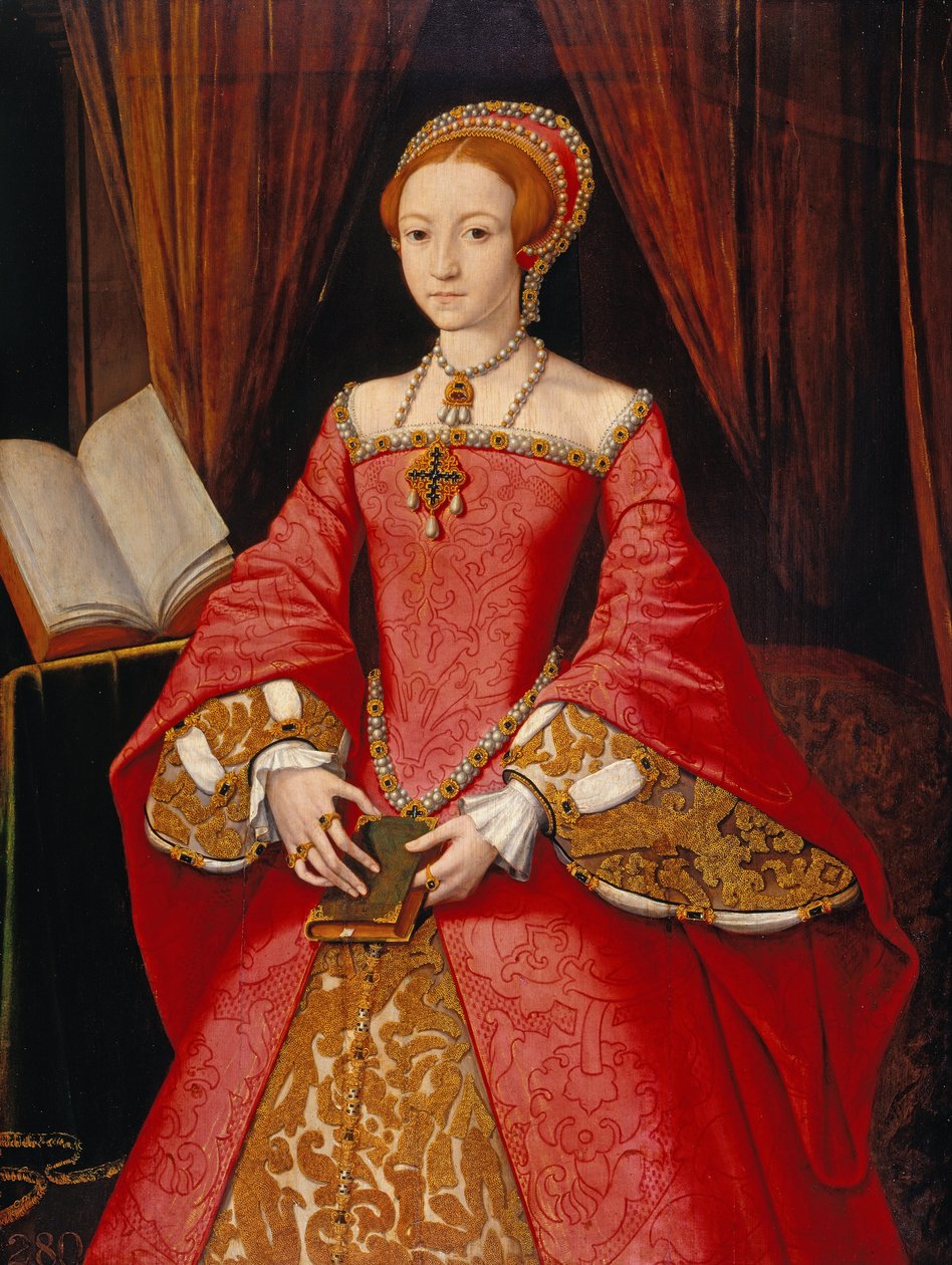 Elizabeth I when a Princess (1533-1603) av William Scrots
