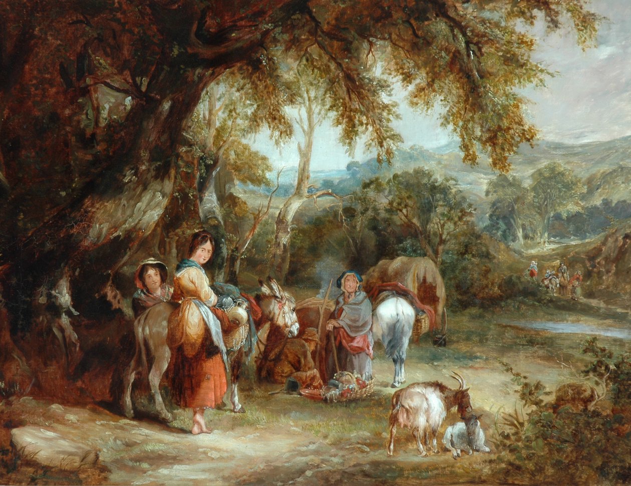 Ett zigenareläger, 1788 av William Shayer