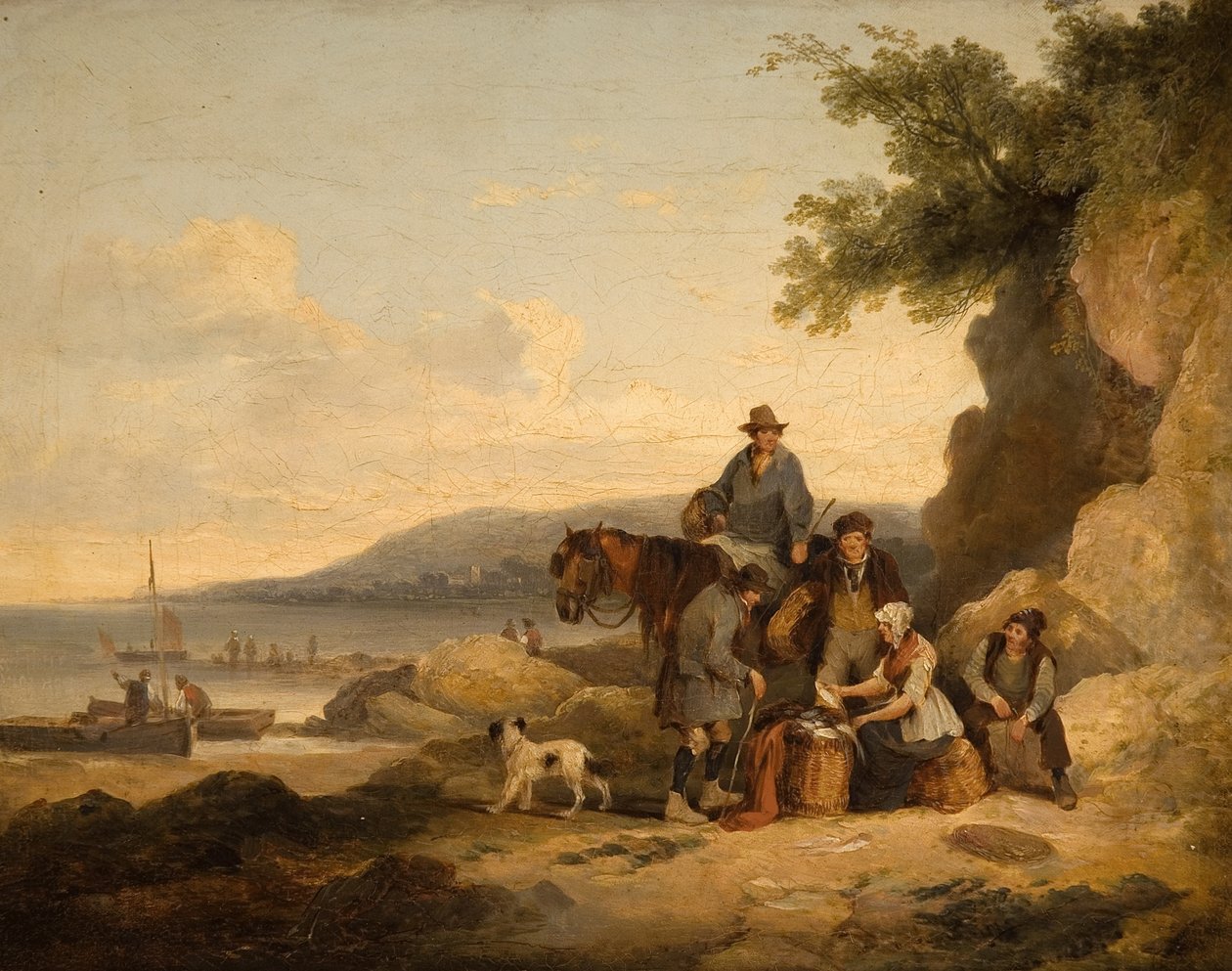 På stranden i Portishead av William Shayer
