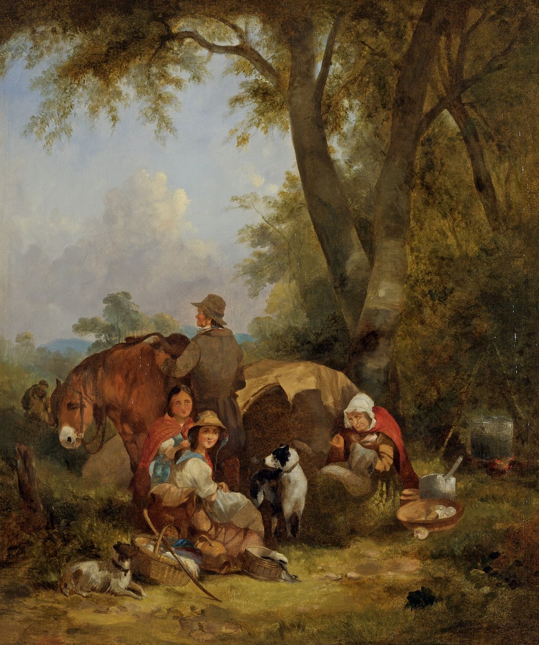 Gypsy Läger av William Snr. Shayer