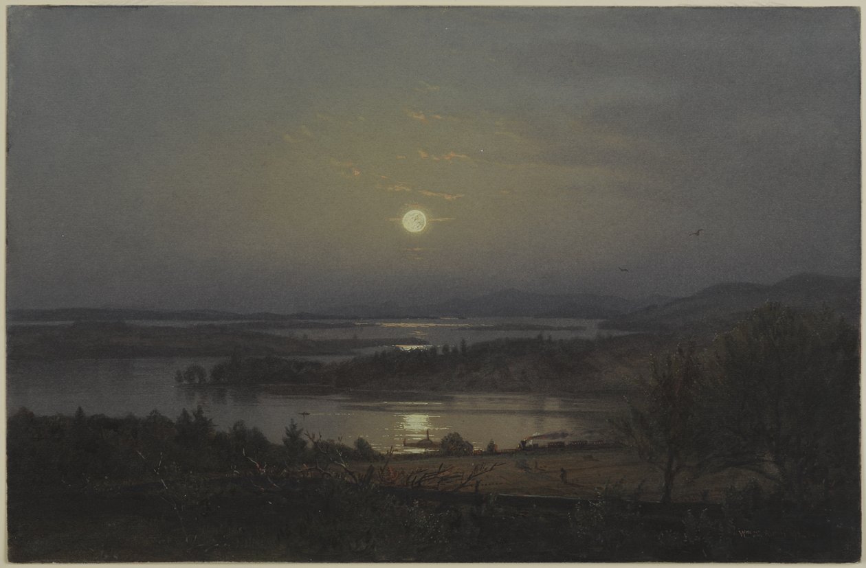 Lake Winnipesaukee, 1874 (wc på papper) av William Trost Richards