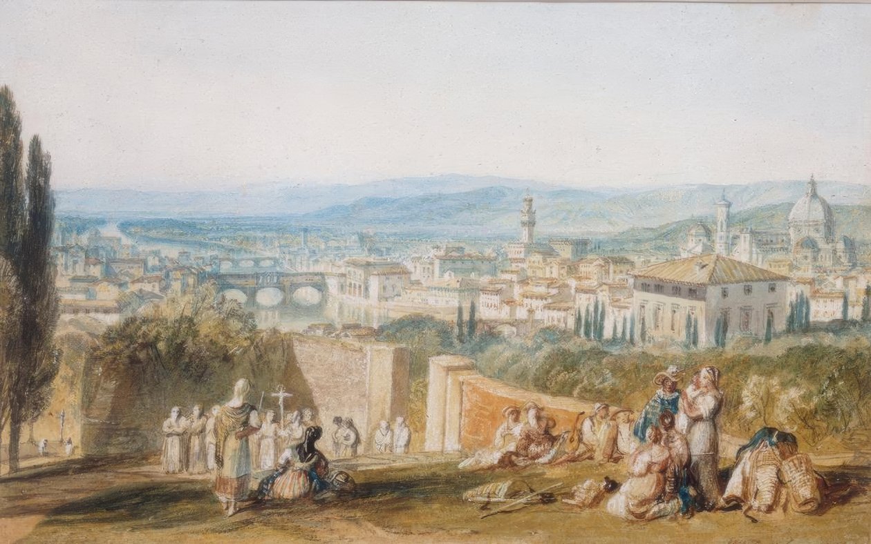 Florens, från Chiesa al Monte av Joseph Mallord William Turner