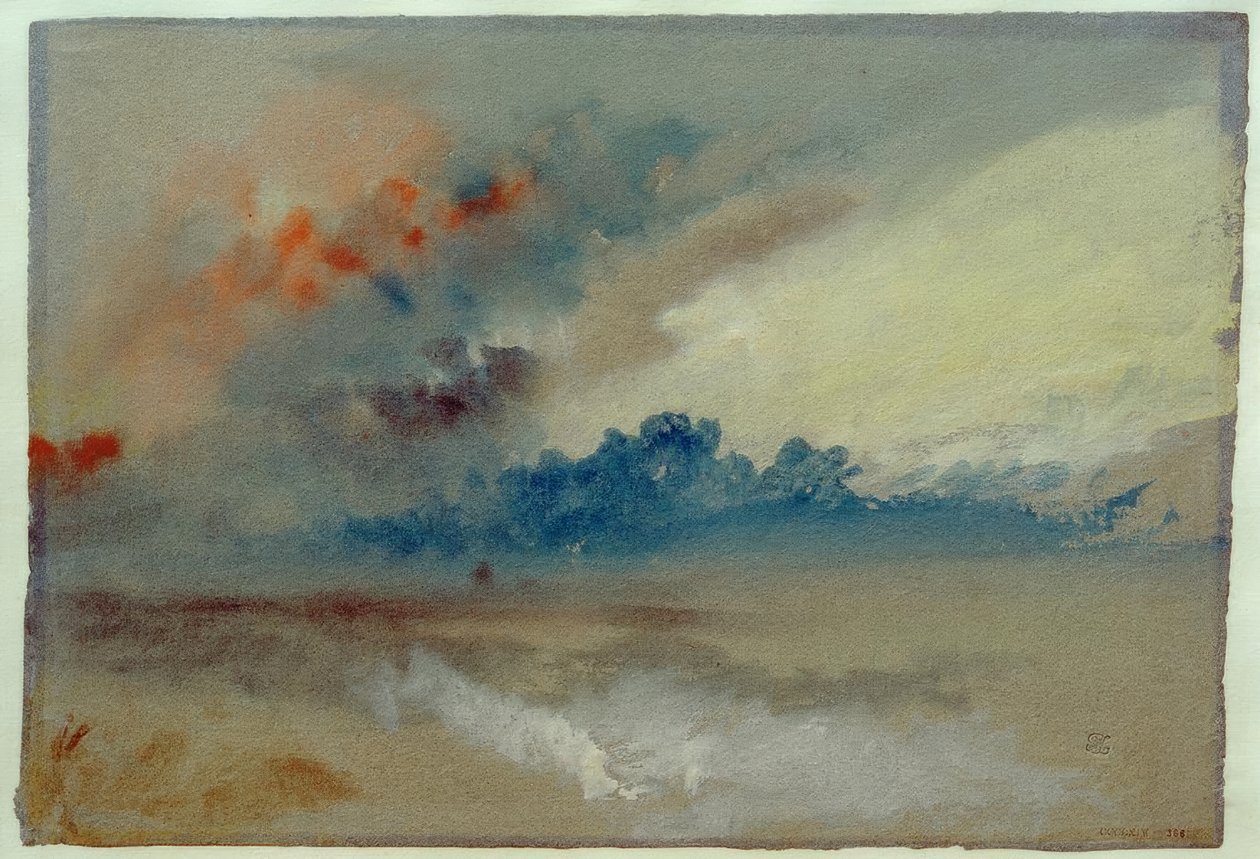 Studie av moln av Joseph Mallord William Turner