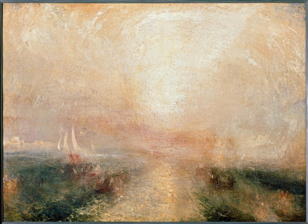 Yacht närmar sig kusten av Joseph Mallord William Turner