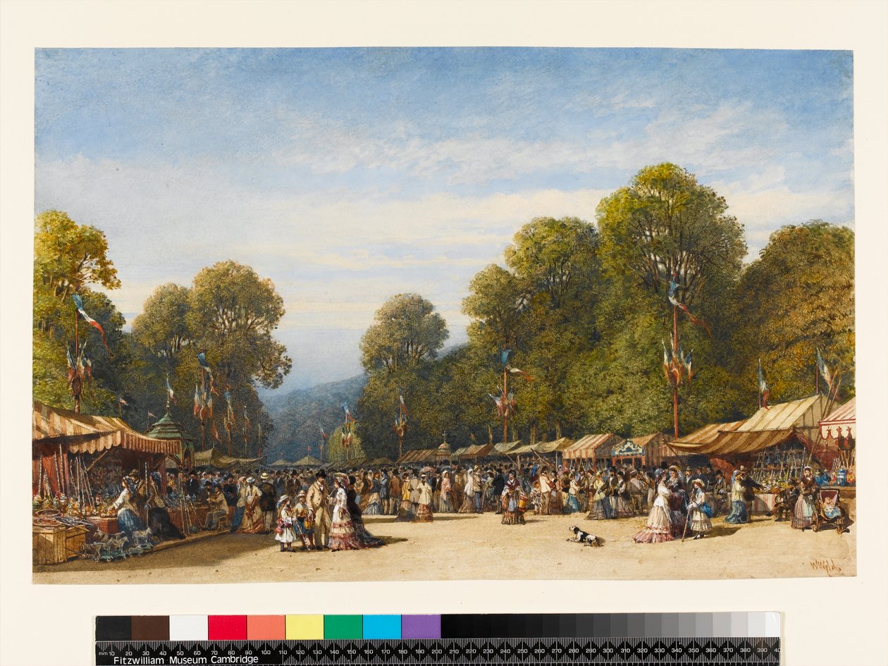 Festival på St. Cloud, ca 1860 (wc och gouache på papper) av William Wyld