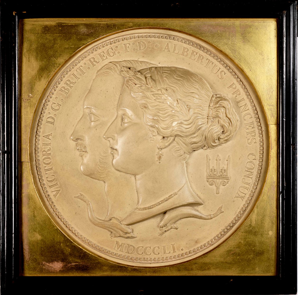 Modell för de officiella prismedaljerna från den stora utställningen 1851 (gips) av William Wyon