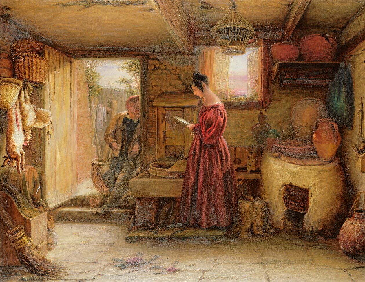 En interiör, 1838 av William Mulready