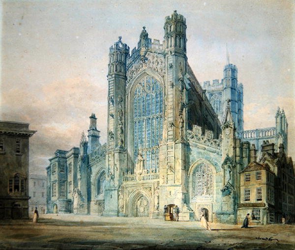 Utsikt över en katedral av Joseph Mallord William Turner