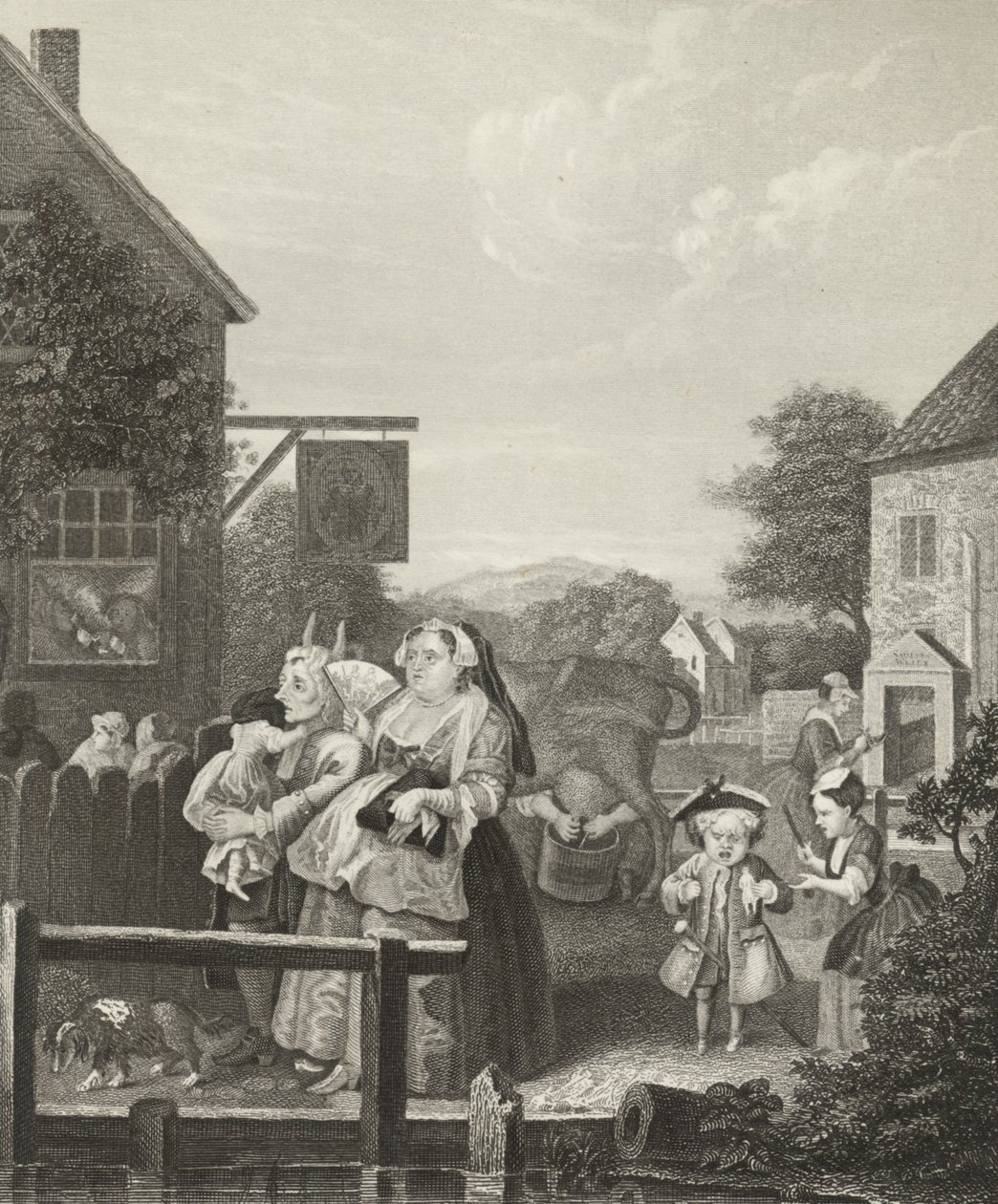 Kväll - London - av William (after) Hogarth