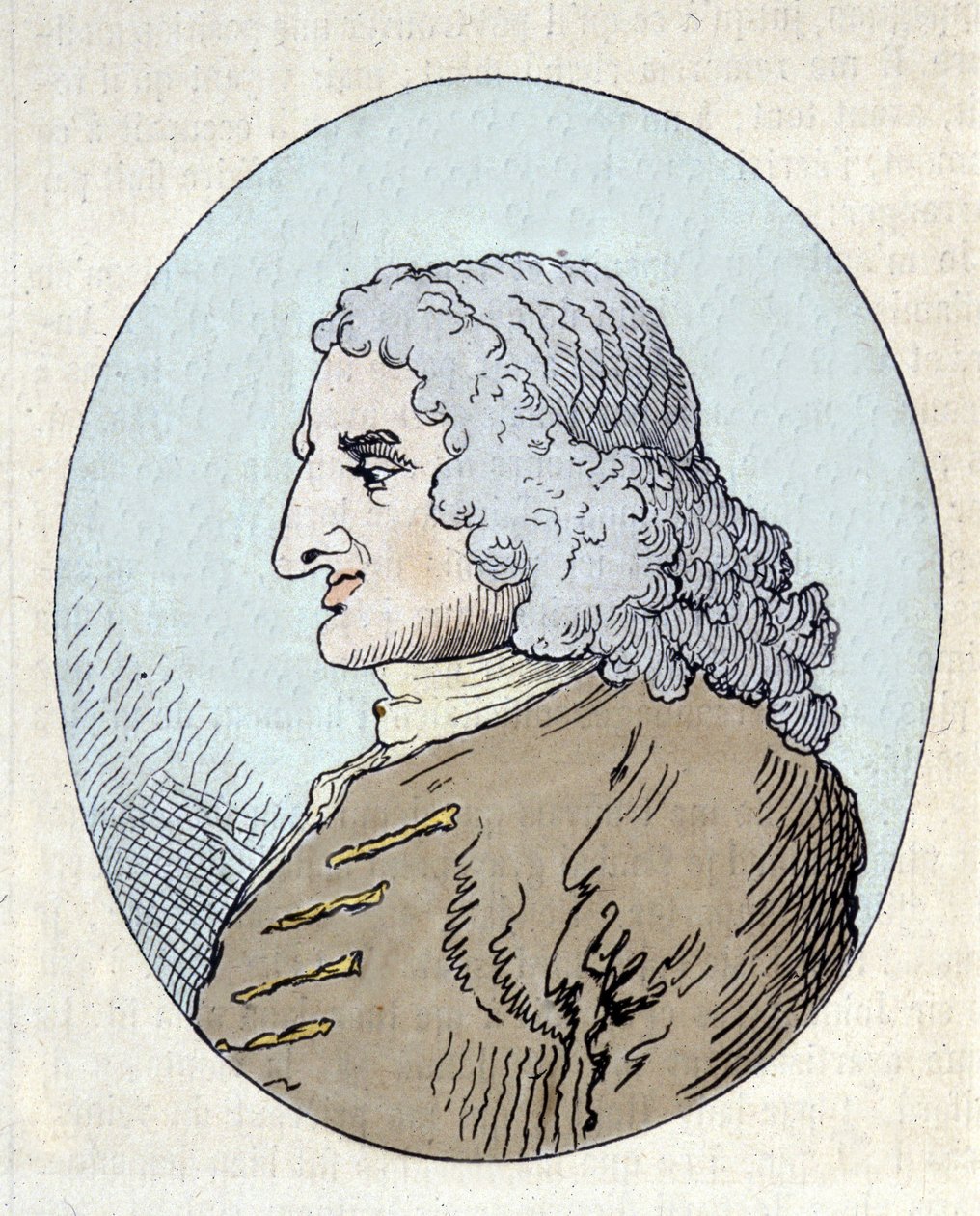Porträtt av Henry Fielding av William (after) Hogarth