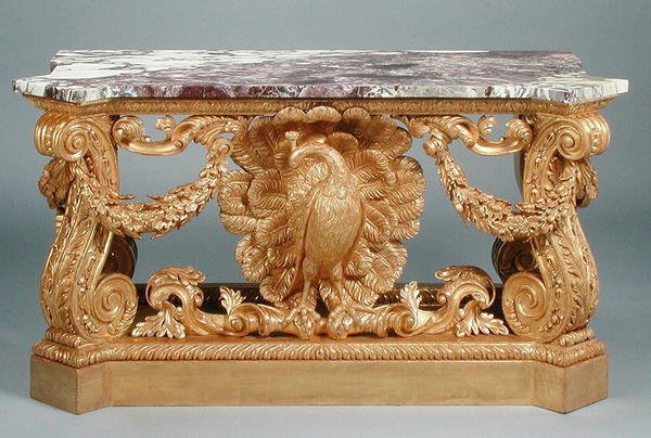 Bord, ca 1735 (snidat förgyllt trä) av William (after) Kent