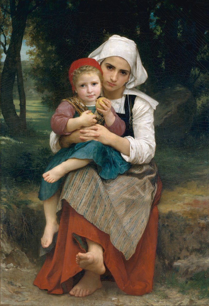 Breton bror och syster, 1871. av William Adolphe Bouguereau