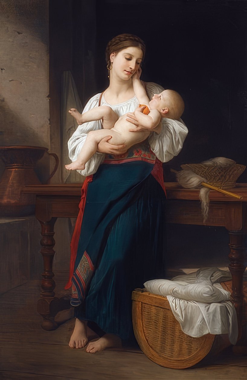 Första smekningar av William Adolphe Bouguereau