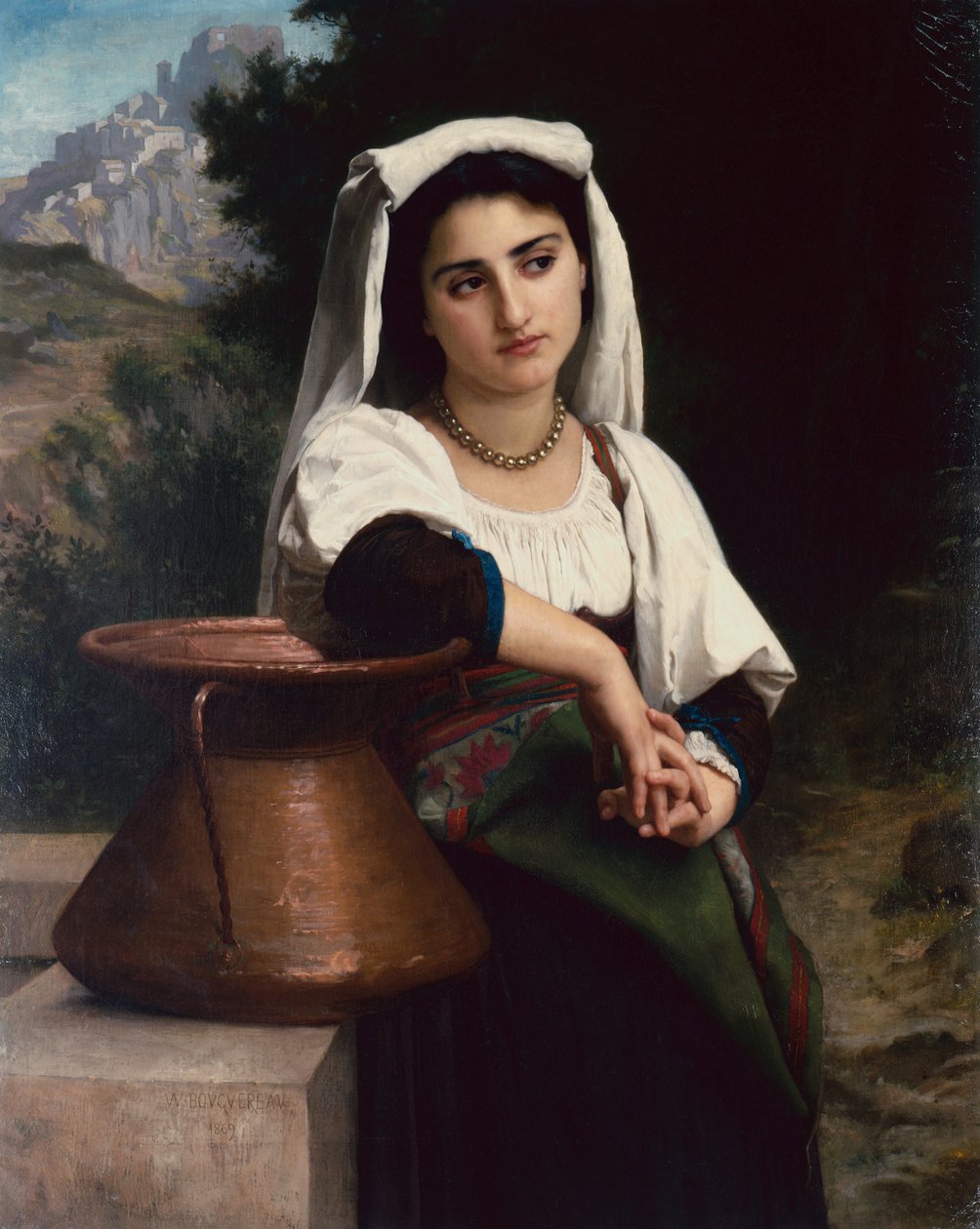 Italiensk kvinna vid fontänen av William Adolphe Bouguereau