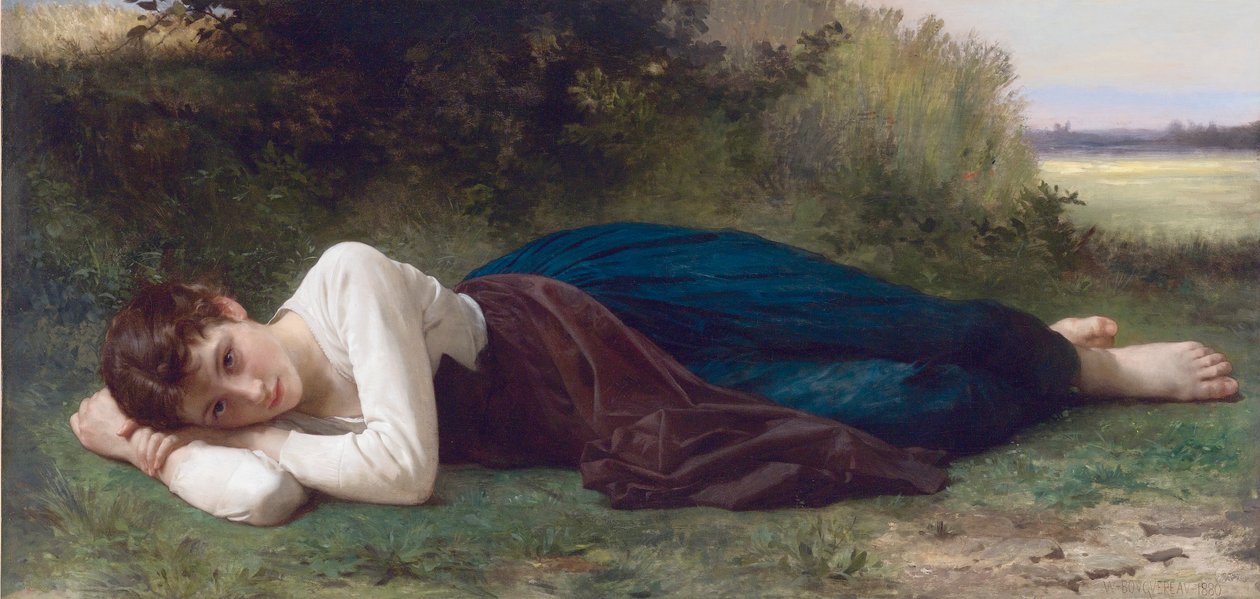 Le repos, av William-Adolphe Bouguereau av William Adolphe Bouguereau