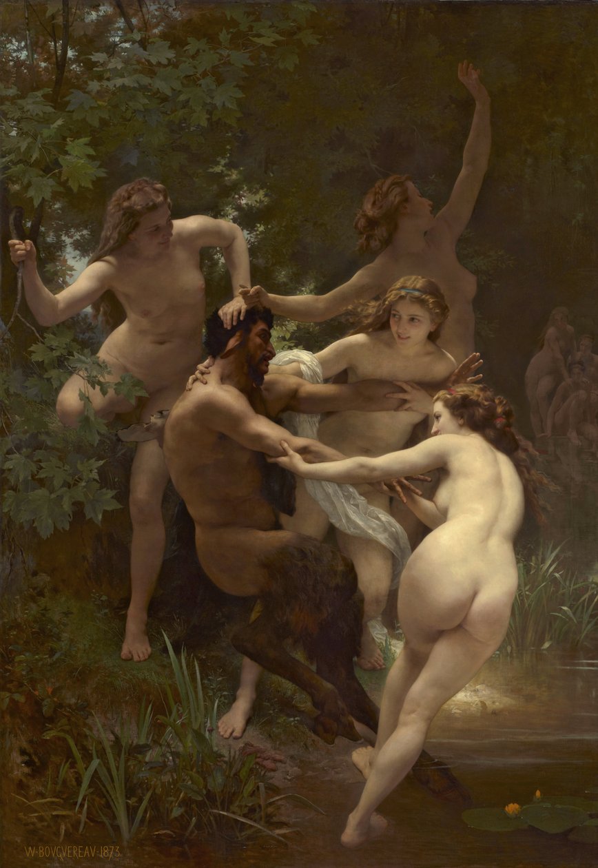 Nymfer och Satyr, 1873 av William Adolphe Bouguereau