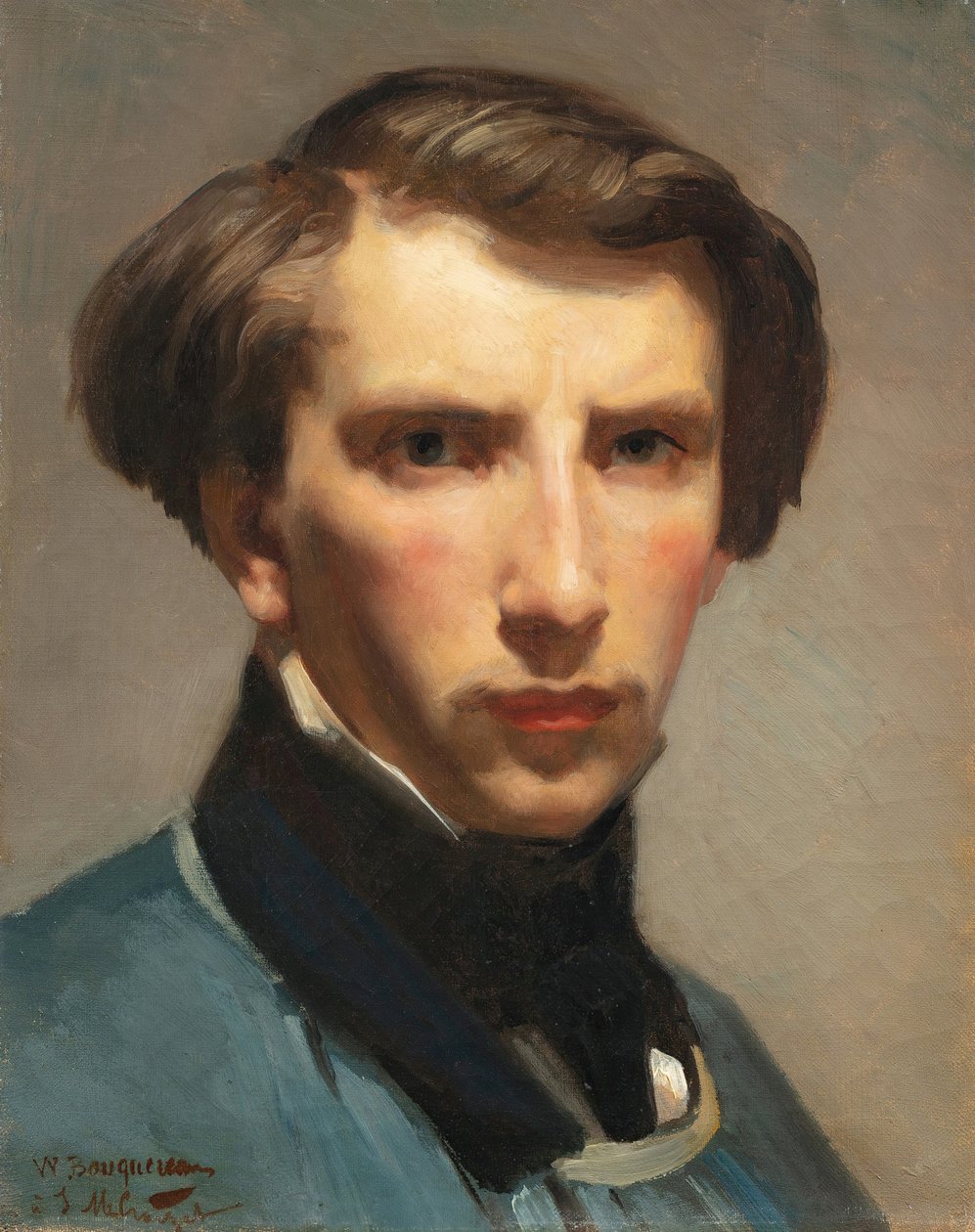Självporträtt (olja på duk) av William Adolphe Bouguereau