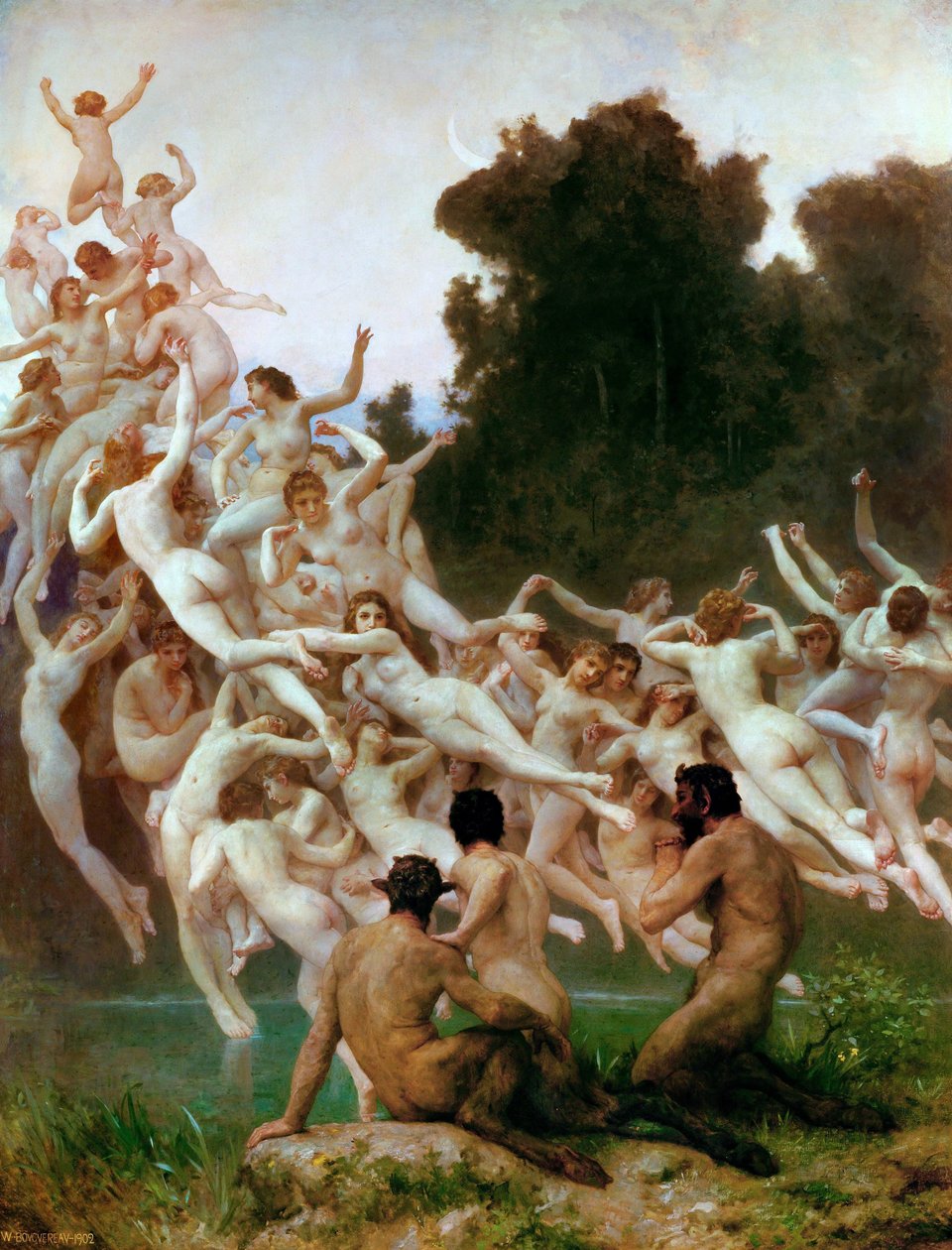 The Oreads Les Oréades av William Adolphe Bouguereau