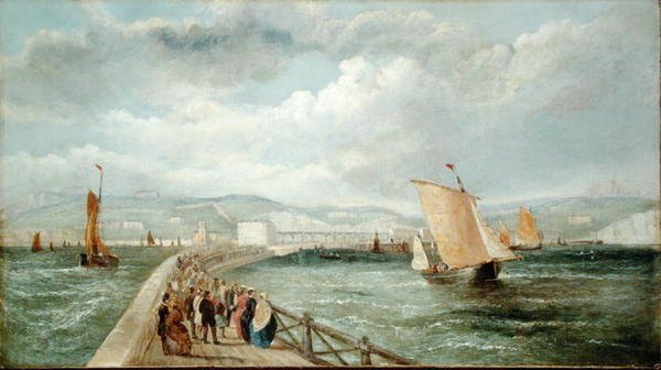 Dover från Admiralty Pier av William Adolphus Knell
